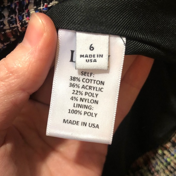 NWT Bloomingdale’s LINI Colorful Tweed Double Breasted Blazer - Picture 6 of 8